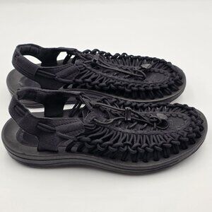 Keen Uneek Shoes Womens Size 9 Black Sandals Hiking Anatomical Footbed 1014099